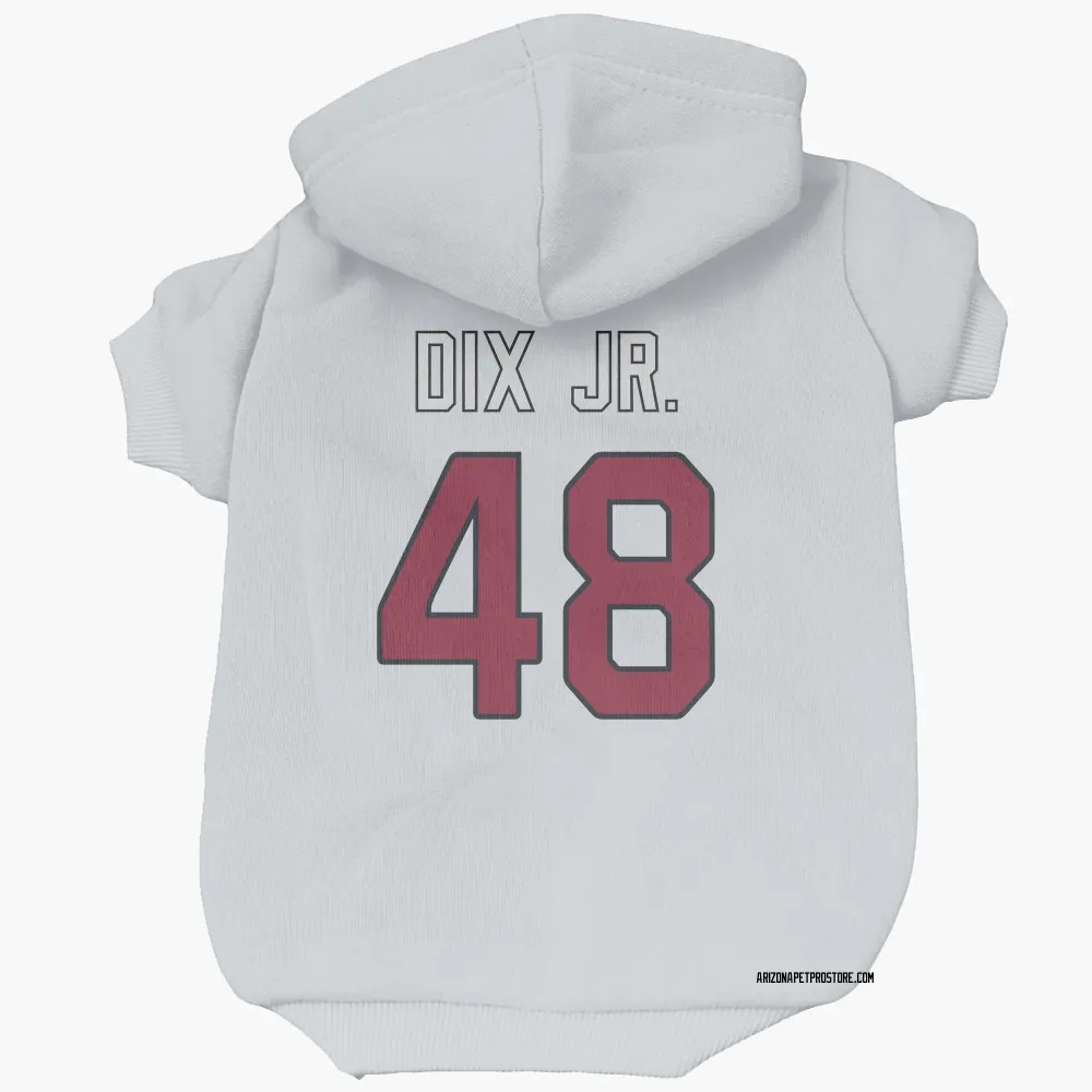 Arizona Cardinals Stephen Dix Jr. White Pet Hoodie for Dog & Cat